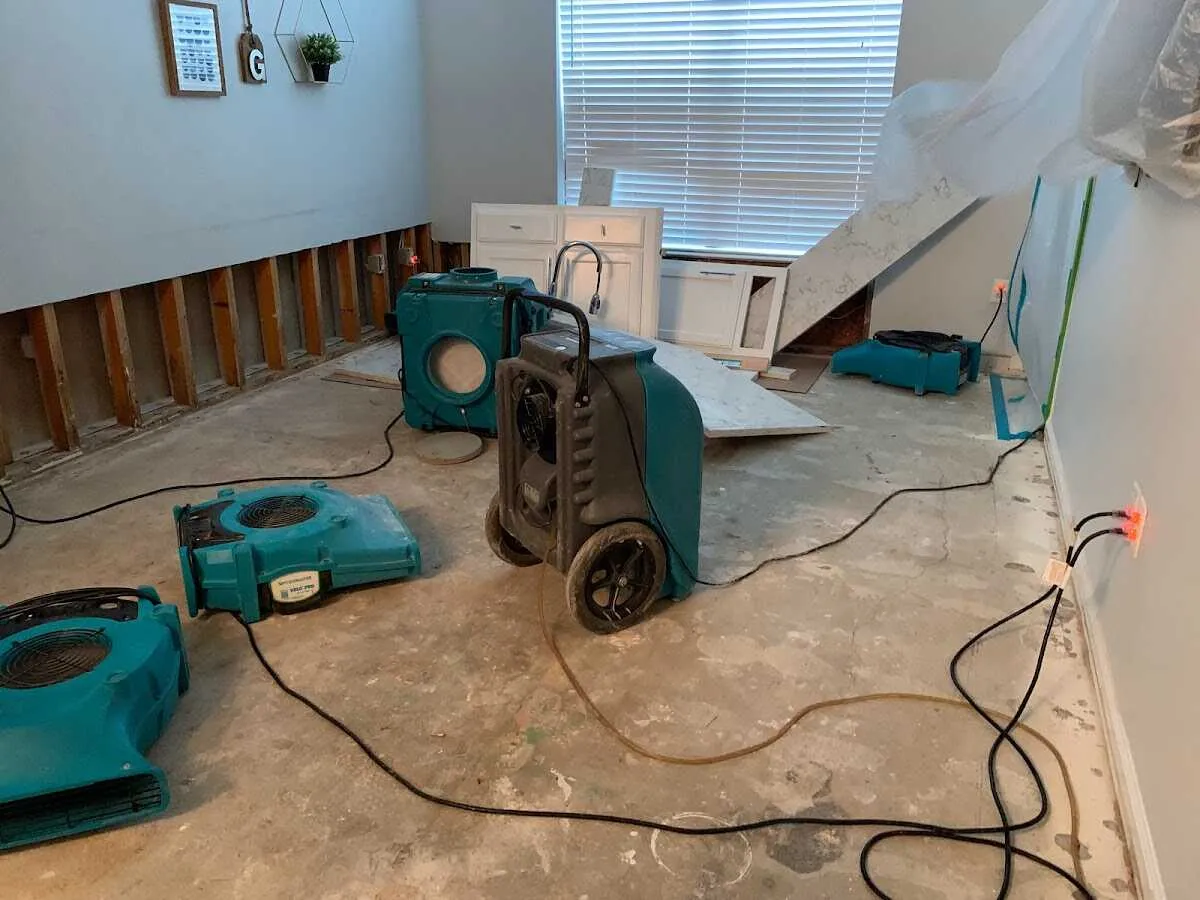 Dehumidifier in flood-cut room for Water Extraction & Removal in Hastings